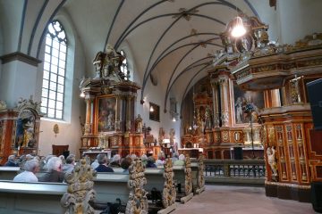 Die barocke Abteikirche bildete den Rahmen für den Vortragsabend im Rahmen der „Zeitreise“ in Corveys große monastische Geschichte.